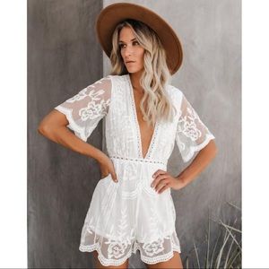 White Lace Romper